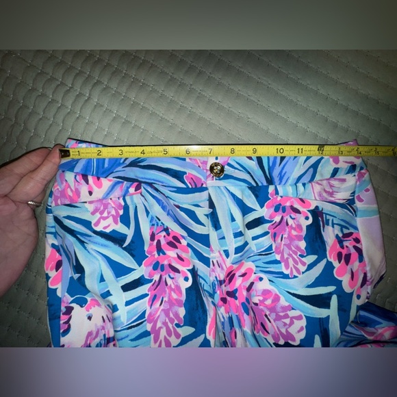 Lilly Pulitzer Kelly Knit Skinny Ankle Pants Mr Peacock Tweethearts SIZE 0 EUC - Picture 9 of 11